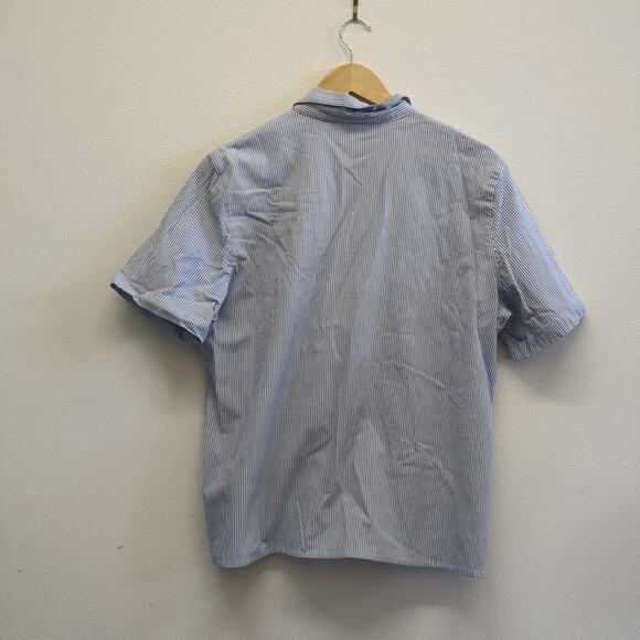 Alfred Dunner striped button down with tropical beach embroidery - Picture 5 of 5